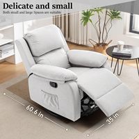 Meilleure vente 360 fauteuil inclinable confortable en tissu rembourré à bascule pivotant pour les grands