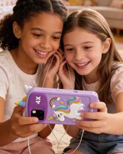 Téléphone intelligent pour enfants, jouet avec double caméra, lecteur de musique, jeux de puzzle, écran tactile pour enfants - Product Image 3