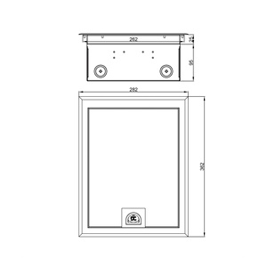Systèmes de boîtes de sol robustes pour l'alimentation et les données, étanches IP66, avec prises dissimulées pour sols surélevés - Product Image 6