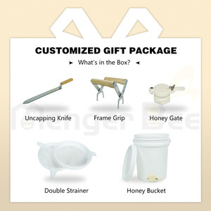 Upgraded 2 Frame Manual Honey Separator Complete Set Durable Honey Spinner Equipment for <b>Small</b> Scale Beekeeper - Product Image 6