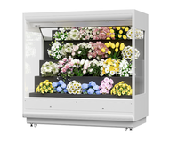 Armoire à fleurs ouverte pour affichage de floriculture Refroidi par air sans gel Paquets de fleurs fraîches Refroidisseur d'équipement de réfrigération