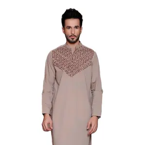 Superior Quality Cotton Islamic Robe Mens Saudi Arabia Design Robe Clothing Muslim Mens