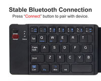 Clavier à ciseaux BT rechargeable 66 touches, ultra-fin, mini, pliable, pour ordinateur portable, tablette, PC, smartphone