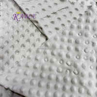 Tissu en velours polaire extensible super doux 100 % polyester Minky Dot, tricoté à bulles 150D, anti-boulochage, poids moyen, pour vêtements et usage domestique