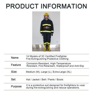 Combinaison de <span class=keywords><strong>pompier</strong></span> réfléchissante noire catégorie 4 pour la lutte contre les incendies de forêt avec style divisé et corps entier - Product Image 6