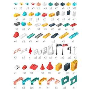 Kreative Konstruktion Kompatible Bausteine Spielzeug DIY Pädagogisch Zusammen gebaute Ziegel Castle Track Cartoon Auto Bausteine - Product Image 6