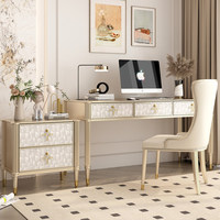 Bureau d'ordinateur en bois massif BK-50, bureau multifonctionnel pour la maison, la chambre à coucher, la salle d'étude, bureau de luxe léger, bureau de travail