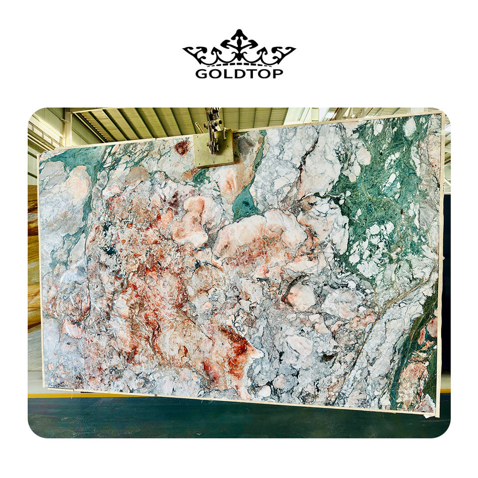 Four Season Pink Green Vein Marble