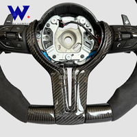 Volant de direction en cuir de cerf et fibre de carbone pour BMW Série 3, Série 5, F10, M5, F20, F30, M3, F80, M4, F82, M2, F87, F90, F11, F13, E90 M