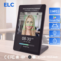 Terminal de pointage des heures avec reconnaissance faciale, tablette de pointage des heures en forme de L, kiosque Android pour la connexion des employés