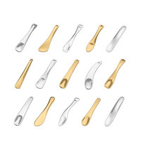 EASERTIP Nouveau modèle de petite cuillère en alliage de zinc avec logo personnalisé, couleur argent/or, pour les outils de soins de beauté et cosmétiques