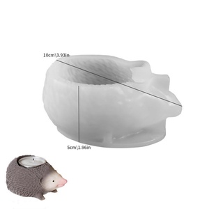 Moule en silicone 3D DIY hérisson pour bougies décoratives, idéal pour la fabrication de bougies parfumées en forme d'animaux, vente en gros - Product Image 5