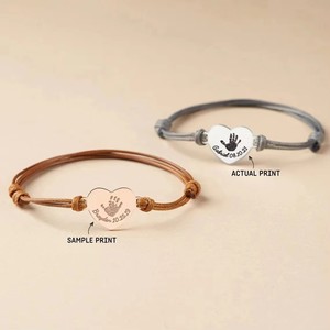 Bracciale in Acciaio Inossidabile Vuoto <span class=keywords><strong>con</strong></span> Incisione Personalizzabile per Impronte di Piedi e Mani, Non a Solo di Tendenza, Ma <span class=keywords><strong>con</strong></span> Motivi Testuali - Product Image 1
