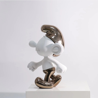 Sculpture et statue en résine de dessin animé mignonne en gros, modèle créatif pour le salon, décoration de bureau à domicile/vitrine, directement de l'usine