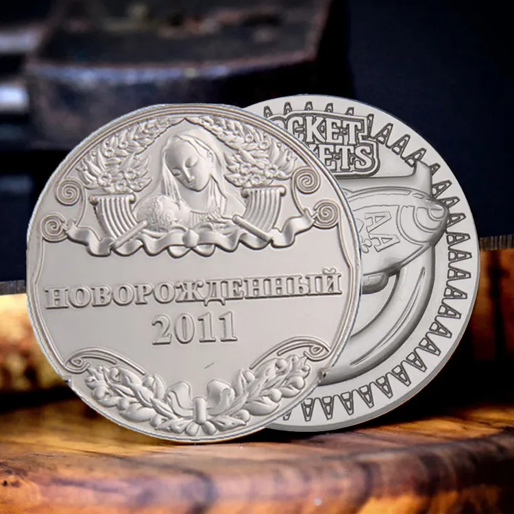 Personalizado Coin Maker Fabricação 3d Liga De Zinco De Prata Metal Gravar Logotipo Moedas Feitas Sob Medida Lembrança Desafio Moeda
