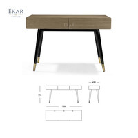 Coiffeuse de princesse avec miroir et tabouret, ensemble de table de maquillage style européen moderne