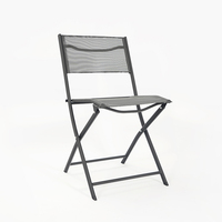 Chaise pliante moderne en trois pièces, ensemble de table à thé, métal, rotin, bois, osier, cour extérieure, jardin, loisirs, hôtels, parc à manger