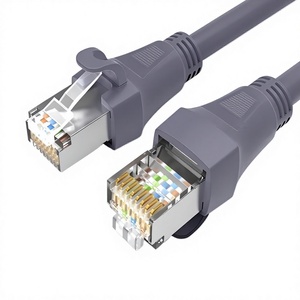Câble réseau Ethernet LAN Cat6A SFTP <span class=keywords><strong>RJ45</strong></span> en cuivre nu toronné <span class=keywords><strong>double</strong></span> blindage 4 paires 500 MHz 10 Gbit/s, vente en gros OEM usine - Product Image 1