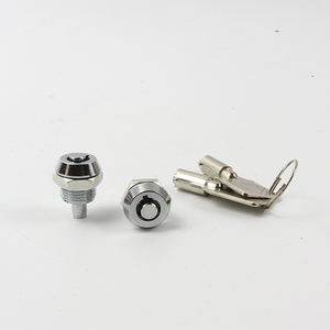 Jk311 מיני מצלמת נעילת 10mm Chrome גימור צינורי מיניאטורי לדחוף Lunger מנעול - Product Image 1