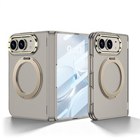 Étui à couverture intégrale avec charnière magnétique rotative à 360 degrés et protection d'écran intégrée pour iPhone 18 Fold