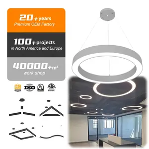 Brandon smart 40w 60w led suspension lumière moderne dimmable noir gris suspendus lampes suspendues pour le bureau à domicile