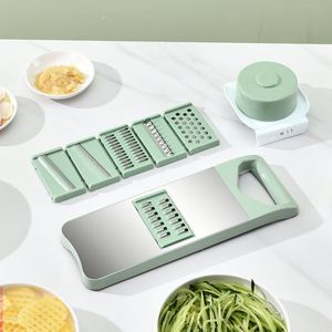 Kitchen Tools Vegetable Cutter <b>Potato</b> Cutter 6 Blade Onion Dicer Slicer Chopper Manual Stainless Steel <b>Container</b> High Quality - Product Image 2