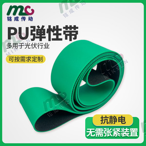Minsen Green Pu <b>Elastic</b> <b>Belt</b> Anti Static For Silicon Wafer Processing Equipment Conveyor <b>Belt</b> - Product Image 5