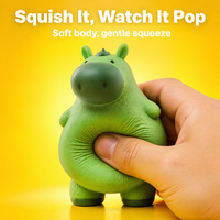 Jouet anti-stress Hippopotame Squishy en mousse TPR souple à rebond lent, corps moelleux, pour le calme au bureau et la décoration de la maison