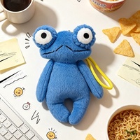 Porte-clés Grenouille Verte en Peluche, Pendentif Animal en Peluche Dessin Animé, Jouet Doux en Polyester pour Sac ou Cadeau