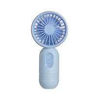 Mini ventilateur portable noir rechargeable par USB, alimenté par batterie, pour voiture et usage extérieur