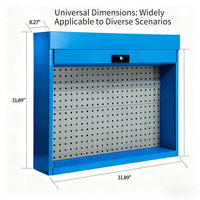 Armoire de stockage verrouillable murale en métal robuste personnalisée en acier bleu armoire à outils de garage organisateur sécurisé pour le bureau