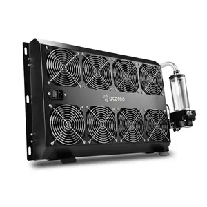 Radiador resfriador de água todo em um, com ventiladores e bomba, 8 peças ventilador de refrigeração, água silenciosa, para kit de resfriamento integrado de placa de vídeo