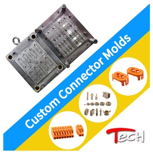 Moule d'injection plastique personnalisé OEM ODM pour connecteur de seau, fabrication de moules de connecteurs, moule d'injection plastique pour borne - Product Image 3