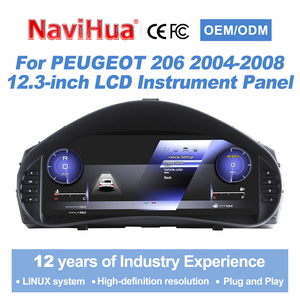 Navihua Nuevo Estilo, Sistema Linux, Pantalla LCD para Tablero, Carplay para Peugeot 206 2004-2008, Velocímetro Digital para Automóvil, Medidor de Velocidad - Product Image 1