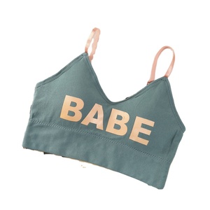 Colete de carta de bebê, bonito, envoltório, peito acolchoado, anel não aço, para estudantes, meninas, tubo, top - Product Image 2