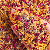 Pétales de fleurs séchées en gros : petites roses, lavande, calendula – Fleurs séchées décoratives pour résine et pot-pourri