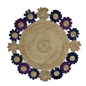 Nouveaux tapis de sol tressés en jute naturelle, tapis en jute naturelle pour salon, chambre à coucher, entrée, couloir, fabriqués au Bangladesh - Product Image 1
