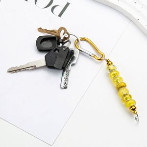 คลิปคาราไบเนอร์แบบ DIY ทนทาน พร้อมพวงกุญแจแบบ D-Ring อุปกรณ์เสริมสำหรับกระเป๋าเป้สะพายหลัง ตะขอเกี่ยวโลหะ พิมพ์ลายซิลค์สกรีน - Product Image 3