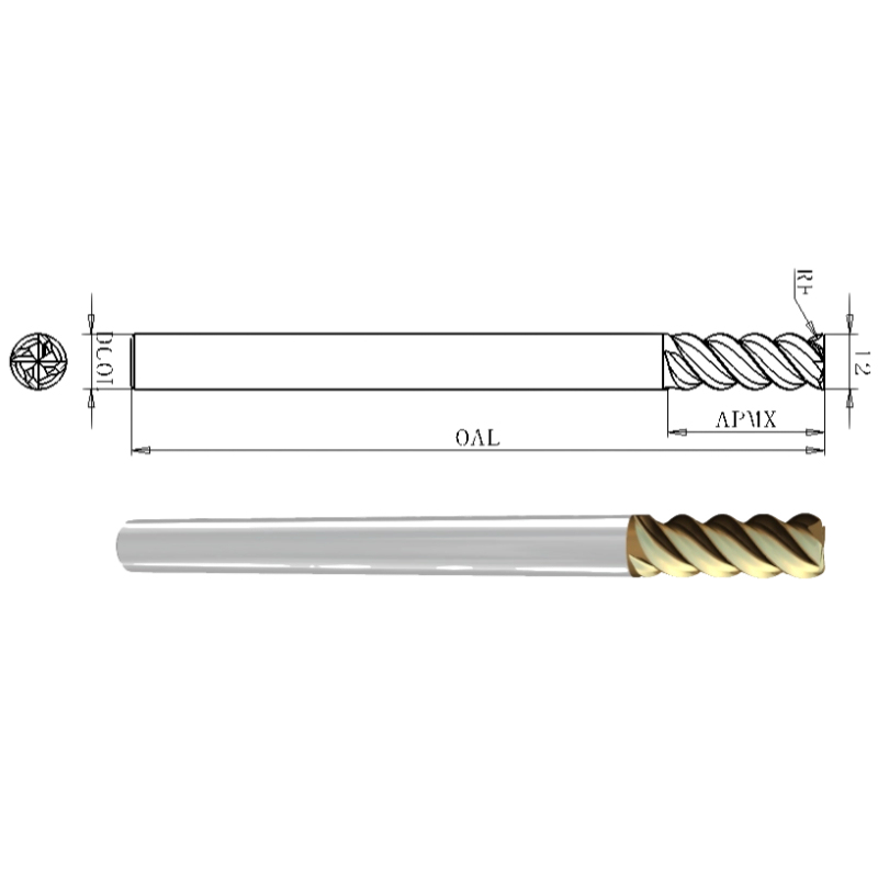 High Speed Steel 2 Flute Long