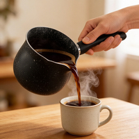 Petite cafetière en acier au carbone, tasse à café turque, ustensiles de cuisine antiadhésifs, casserole pour faire bouillir du lait