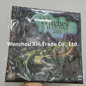 ปฏิทินตั้งโต๊ะแม่มดปี 2026 สร้างสรรค์ ปรับแต่งได้ เป็นมิตรกับสิ่งแวดล้อม สีสันผสมผสาน พิมพ์ดิจิทัล สินค้าขายดีข้ามพรมแดน กระดาษพิเศษไม่เหมือนใคร - Product Image 2
