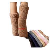Ecowalson Chaussettes chaudes d'hiver Licorne Peluche Antidérapant Grip Doux Femme Sol Moelleux Fuzzy Chaussons Chaussette Drôle Tricoté Cadeaux
