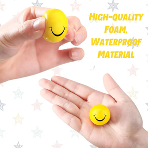 Custom Smile Stress Balls for Kids Foam Squeeze Balls Soft Toy Stress Alleviation Relaxation <b>Fun</b> PU Foam Anti-Stress Balls - Product Image 3