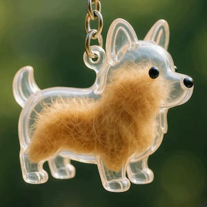 Caja de almacenamiento transparente de acrílico con forma de perro cachorro bonito y ecológico para pelo de mascota, accesorio creativo para ropa de Mascota, diseño colgante - Product Image 5