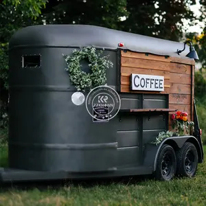 Vier Wielen Straat Mobiele Koffie Te Koop Shoarma Outdoor Food Kar Aanhangwagen Fabriek Directe Verkoop