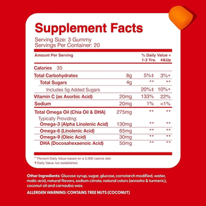 Gomitas Veganas de Omega-3 DHA para Niños y Adolescentes, 60 Unidades, Suplemento Natural que Favorece la Salud del Cerebro, el Corazón y el Bienestar General - Product Image 3