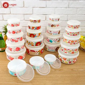 Guangdong Suppliers 5pcs Set Plastic Transparent Refrigerator Lunch Box Sealed Microwave Oven Heat Disposable Food Container
