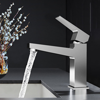 Intelligent mitigeur lavabo vanité en laiton chromé chaud froid sanitaire salle de bain évier bassin robinet d'eau
