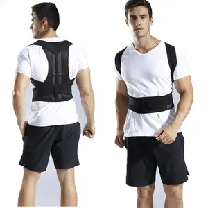 Nouveau produit correcteur de posture de soutien dorsal de ceinture réglable en néoprène noir