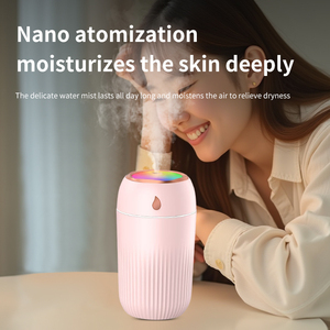 Purificateur d'<span class=keywords><strong>air</strong></span> pour voiture, <span class=keywords><strong>humidificateur</strong></span> à brume froide, humidistat, garantie 1 an, taille mini pour la maison, capacité de 420 ml, bruit <36 dB, changement de couleur - Product Image 2